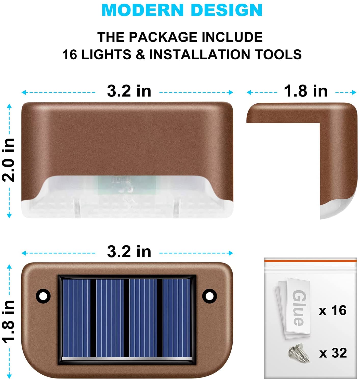 Waterproof Solar Deck Lights