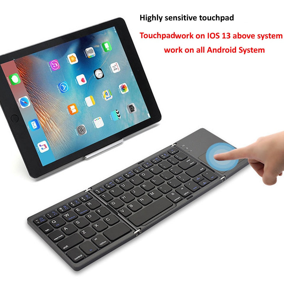 Foldable Bluetooth Keyboard With Touchpad