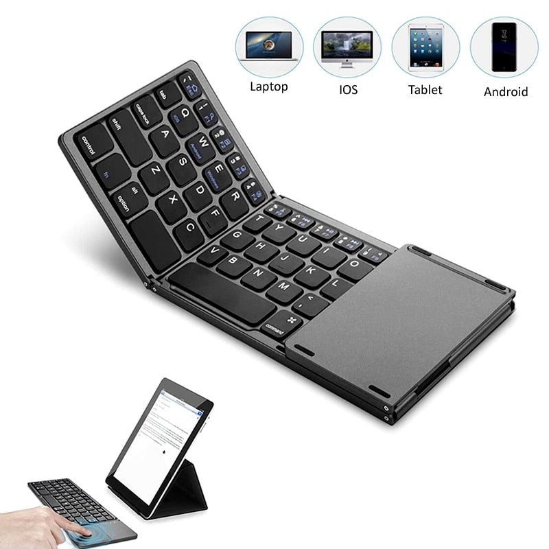 Foldable Bluetooth Keyboard With Touchpad