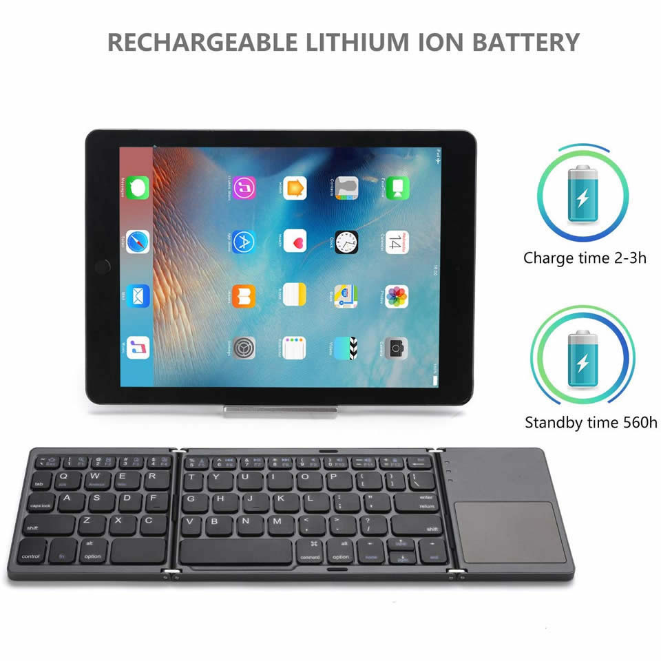 Foldable Bluetooth Keyboard With Touchpad